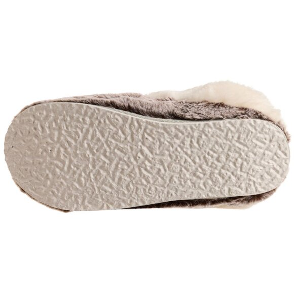 NEW Lemon Tipped Faux-Fur Scuff Slippers in Medium Brown For Women 1125 1s1 - Picture 4 of 5